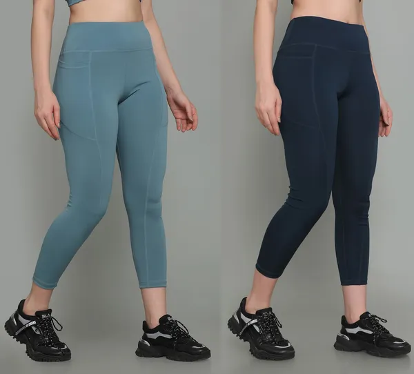 Pack_of_2_Light_Blue_&_Blue_Polyester_Solid_Western_Sportswear_Tights_For_Women