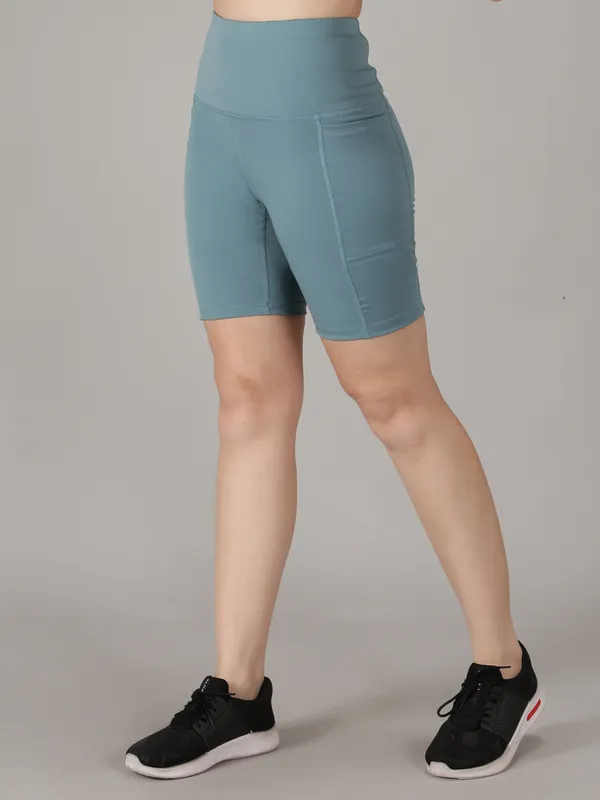 Light_Blue_Lycra_Blend_Solid_Western_Sportswear_Gym_Tights_Shorts_For_Women