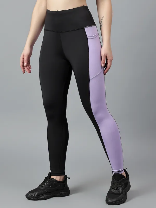 Black_Polyester_Blend_Color_Block_Western_Sportswear_Gym_Tights_For_Women