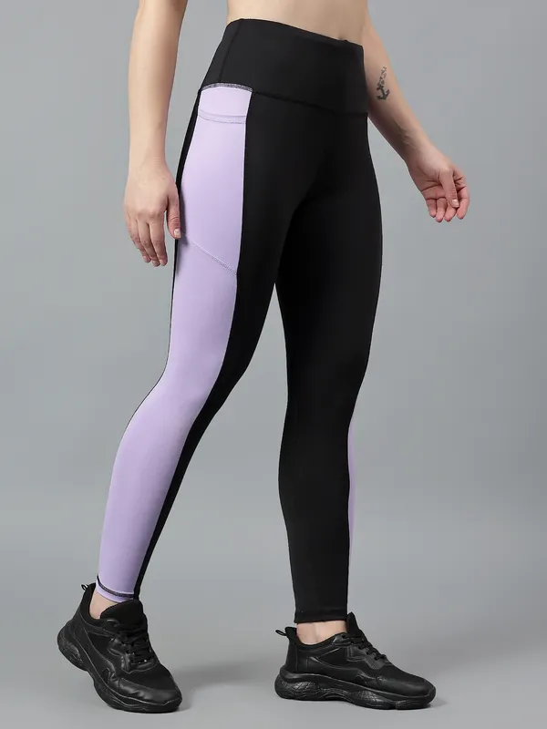 Black_Polyester_Blend_Color_Block_Western_Sportswear_Gym_Tights_For_Women