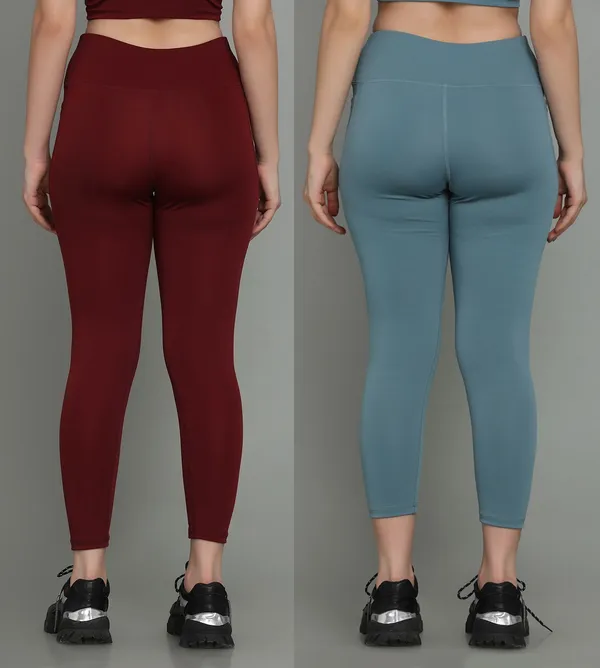 Pack_of_2_Maroon_&_Light_Blue_Polyester_Solid_Western_Sportswear_Tights_For_Women