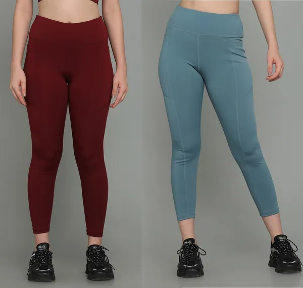 Pack_of_2_Maroon_&_Light_Blue_Polyester_Solid_Western_Sportswear_Tights_For_Women
