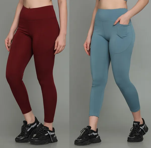 Pack_of_2_Maroon_&_Light_Blue_Polyester_Solid_Western_Sportswear_Tights_For_Women