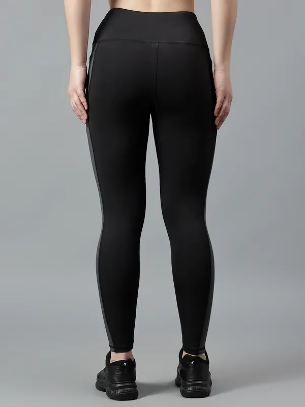 Black_&_Grey_Polyester_Blend_Color_Block_Western_Sportswear_Gym_Tights_For_Women