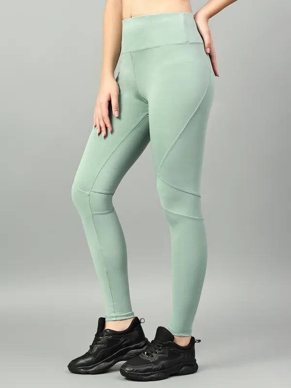 Light_Green_Polyester_Blend_Solid_Western_Sportswear_Gym_Tights_For_Women