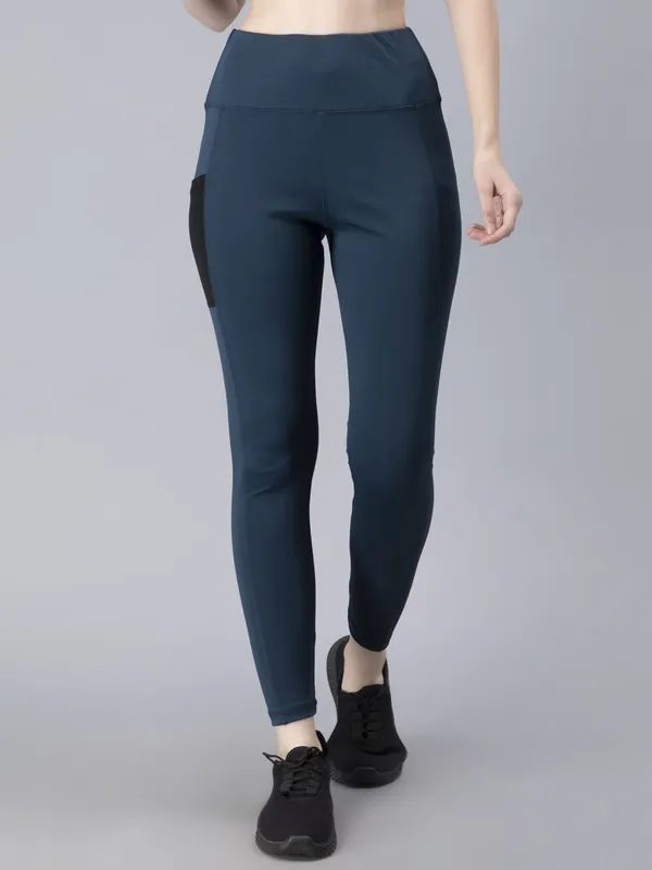 Blue_Polyester_Blend_Solid_Western_Sportswear_Tights_For_Women