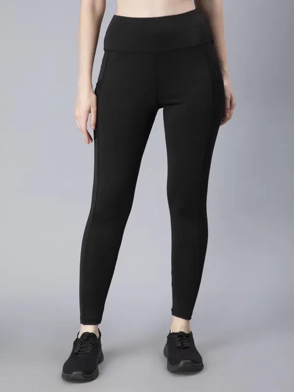 Black_Polyester_Blend_Solid_Western_Sportswear_Tights_For_Women