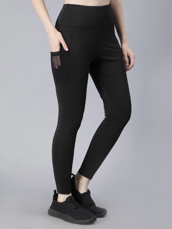 Black_Polyester_Blend_Solid_Western_Sportswear_Tights_For_Women