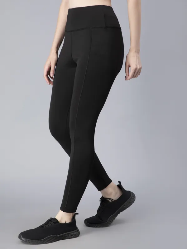 Black_Polyester_Blend_Solid_Western_Sportswear_Tights_For_Women