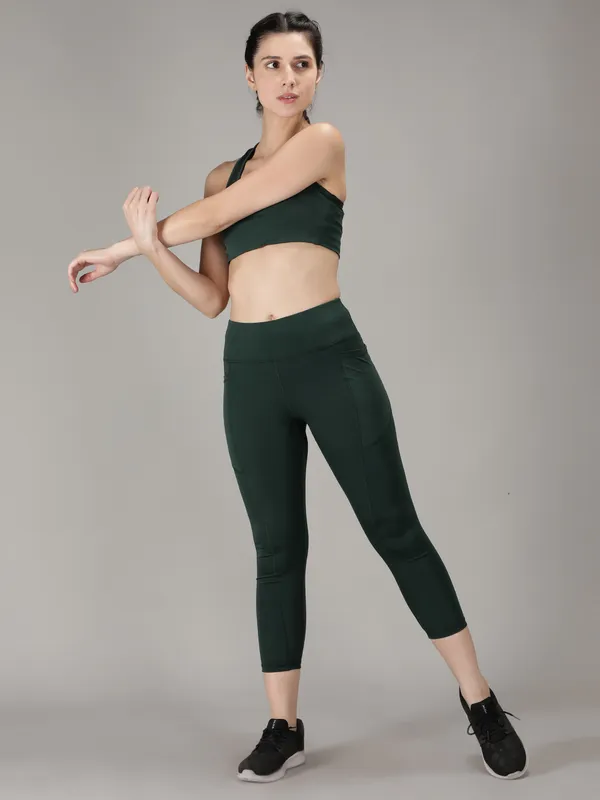 Dark_Green_Polyester_Solid_Ankle_Length_Tight_For_Women
