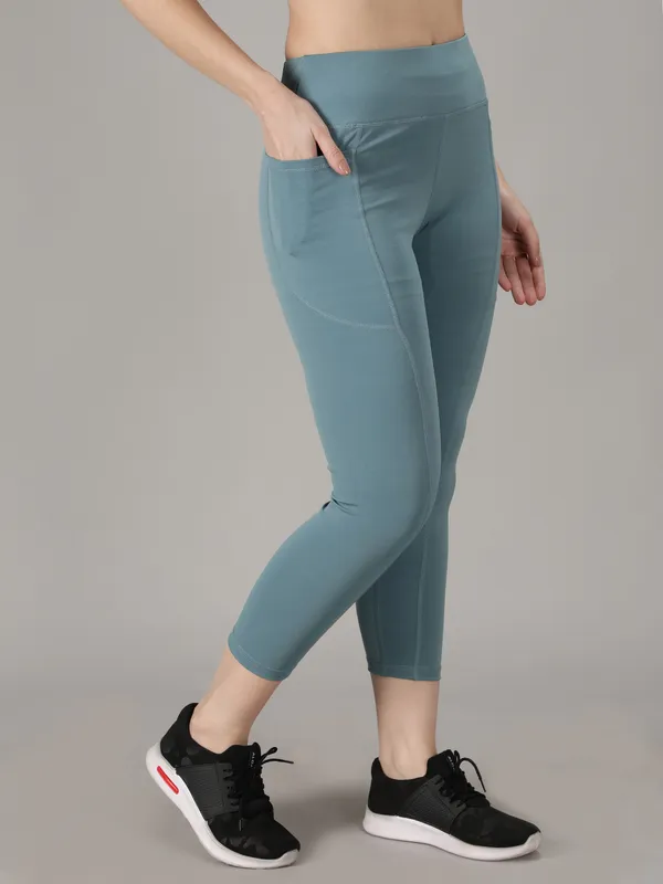 Light_Blue_Polyester_Solid_Ankle_Length_Tight_For_Women