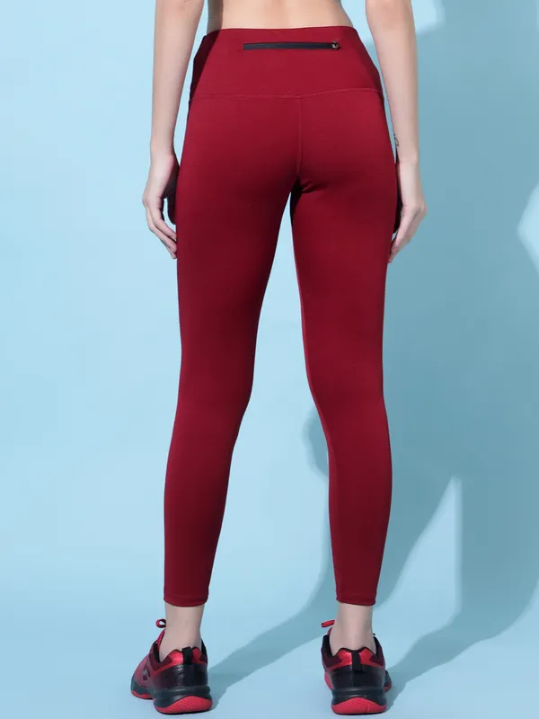 Maroon_Polyester_Blend_Solid_Western_Sportswear_Tights_For_Women