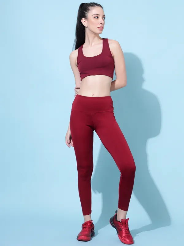 Maroon_Polyester_Blend_Solid_Western_Sportswear_Tights_For_Women