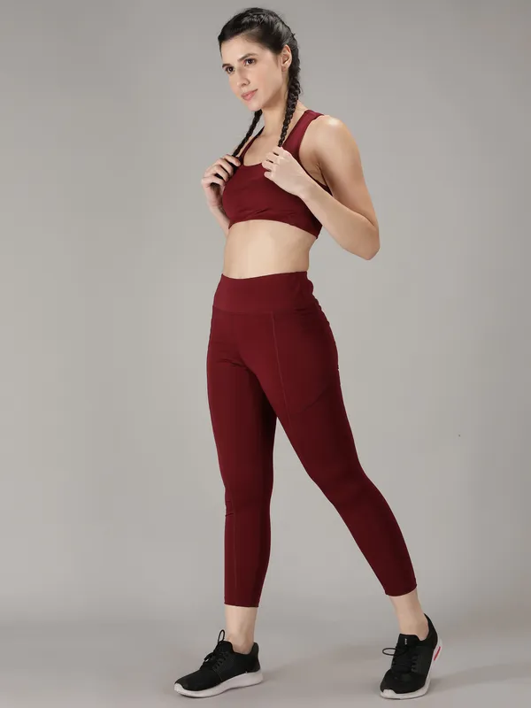 Maroon_Polyester_Solid_Ankle_Length_Tight_For_Women