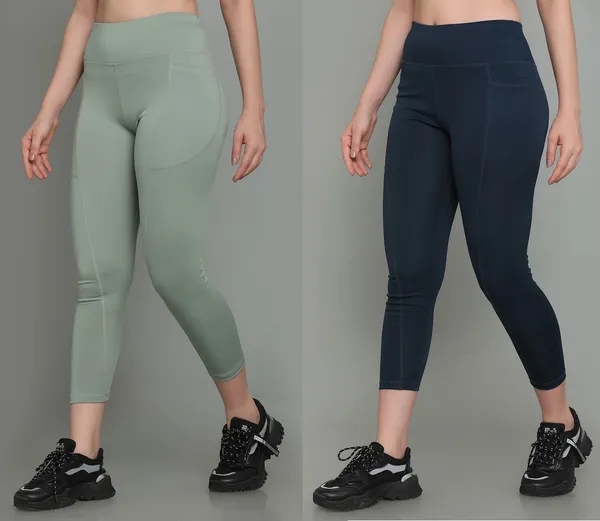 Pack_of_2_Blue_&_Light_Green_Polyester_Solid_Regular_Tight_For_Women