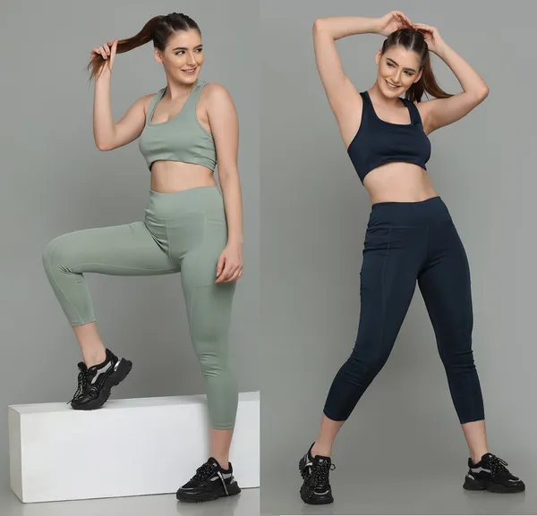 Pack_of_2_Blue_&_Light_Green_Polyester_Solid_Regular_Tight_For_Women
