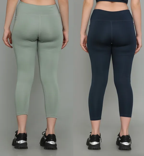 Pack_of_2_Blue_&_Light_Green_Polyester_Solid_Regular_Tight_For_Women