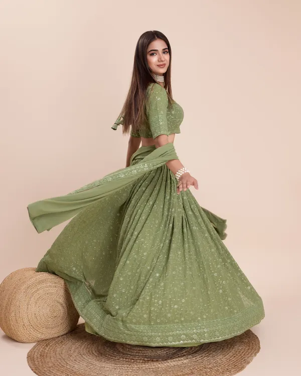 Light_Green_color_Sequence_&_Embroidery_work_Designer_Lehenga_Choli.