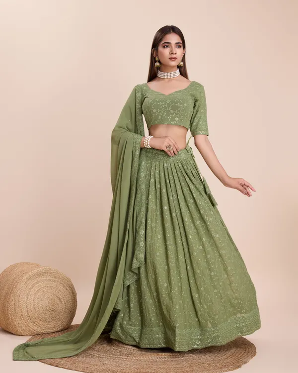 Light_Green_color_Sequence_&_Embroidery_work_Designer_Lehenga_Choli.