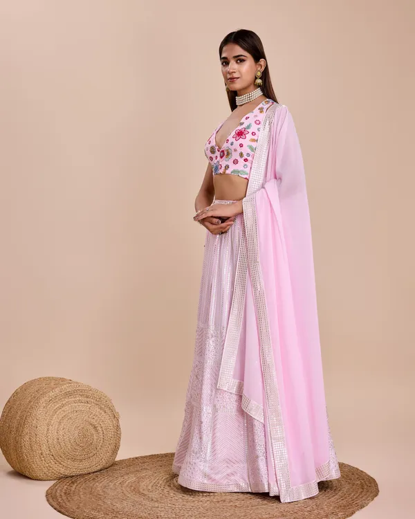 Light_Pink_color_Sequence_Embroidery_work_Designer_Lehenga_Choli