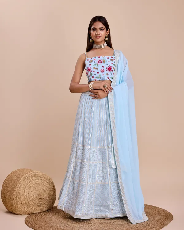 Light_Sky_color_Sequence_Embroidery_work_Designer_Lehenga_Choli