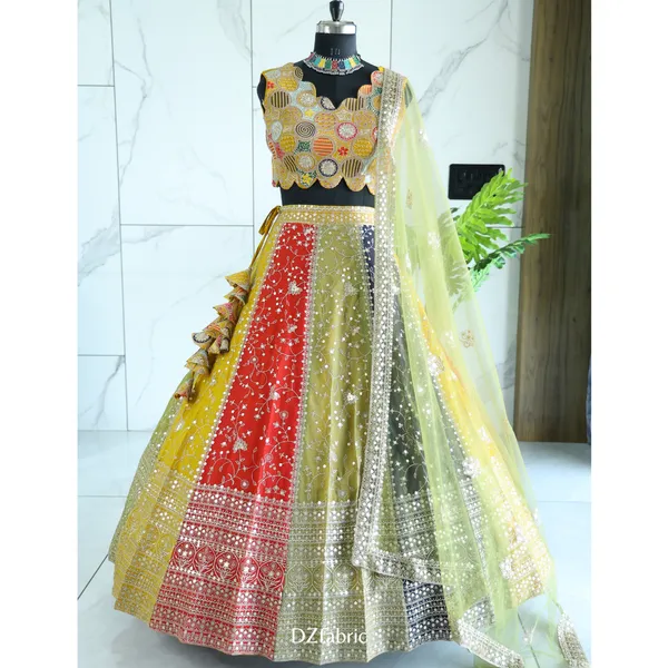 Multi_color_Sequence_Thread_work_Designer_Lehenga_Choli