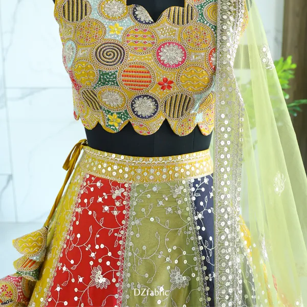 Multi_color_Sequence_Thread_work_Designer_Lehenga_Choli