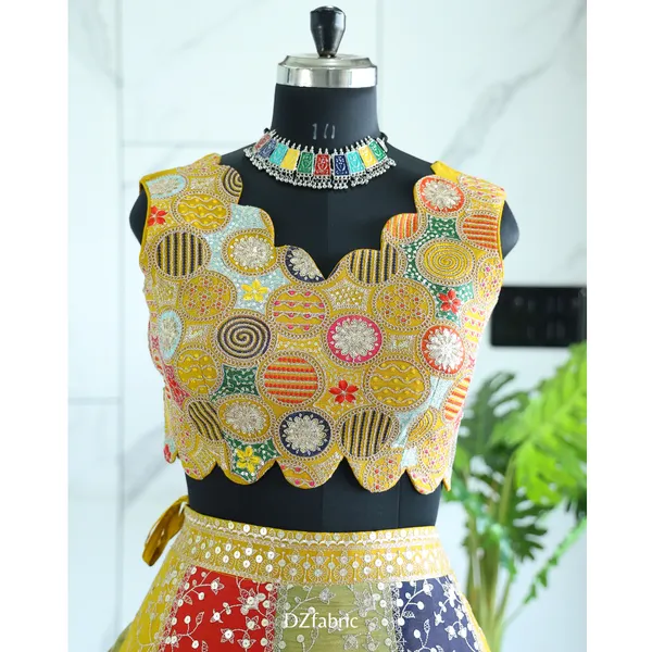 Multi_color_Sequence_Thread_work_Designer_Lehenga_Choli