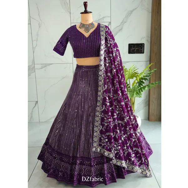 Purple_Color_Sequence_Thread_Work_Designer_Lehenga_Choli.