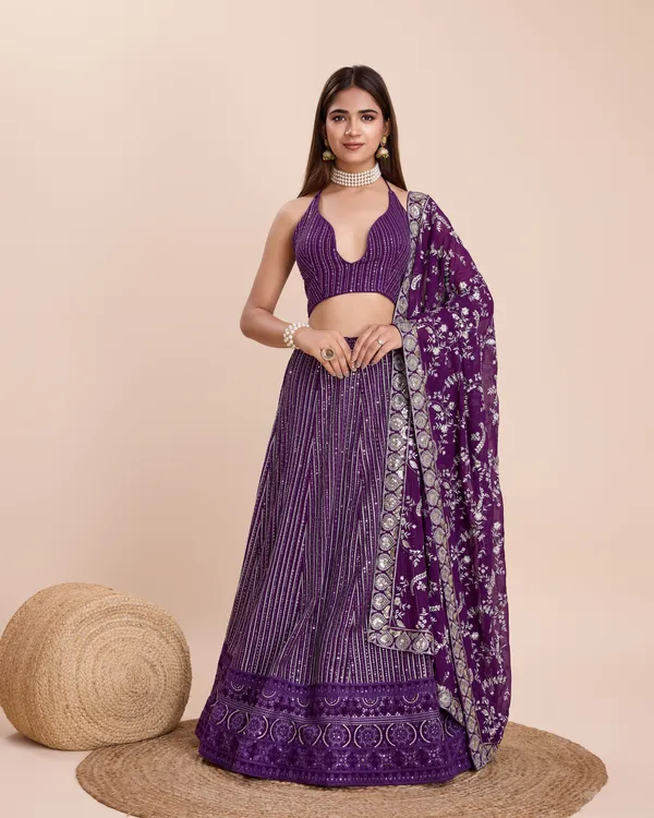 Purple_Color_Sequence_Thread_Work_Designer_Lehenga_Choli.