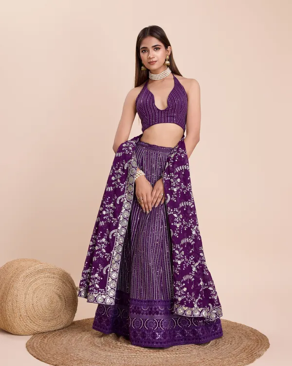 Purple_Color_Sequence_Thread_Work_Designer_Lehenga_Choli.