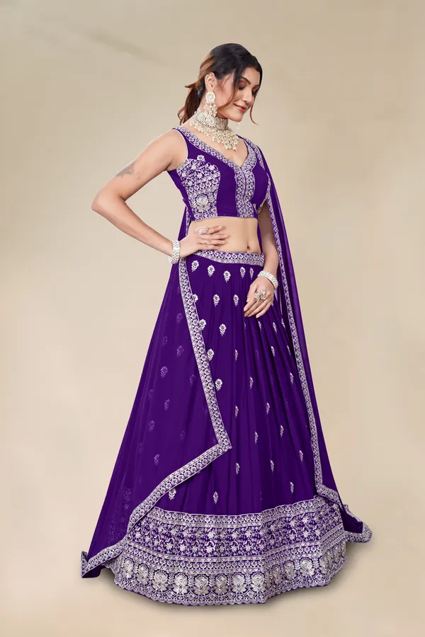 Purple_color_Sequence_&_Thread_work_Designer_Lehenga_Choli.