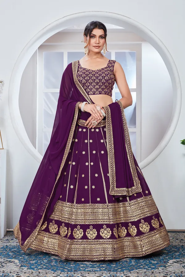 Purple_color_Sequence_&_Zari_Embroidery_work_Designer_Lehenga_Choli.