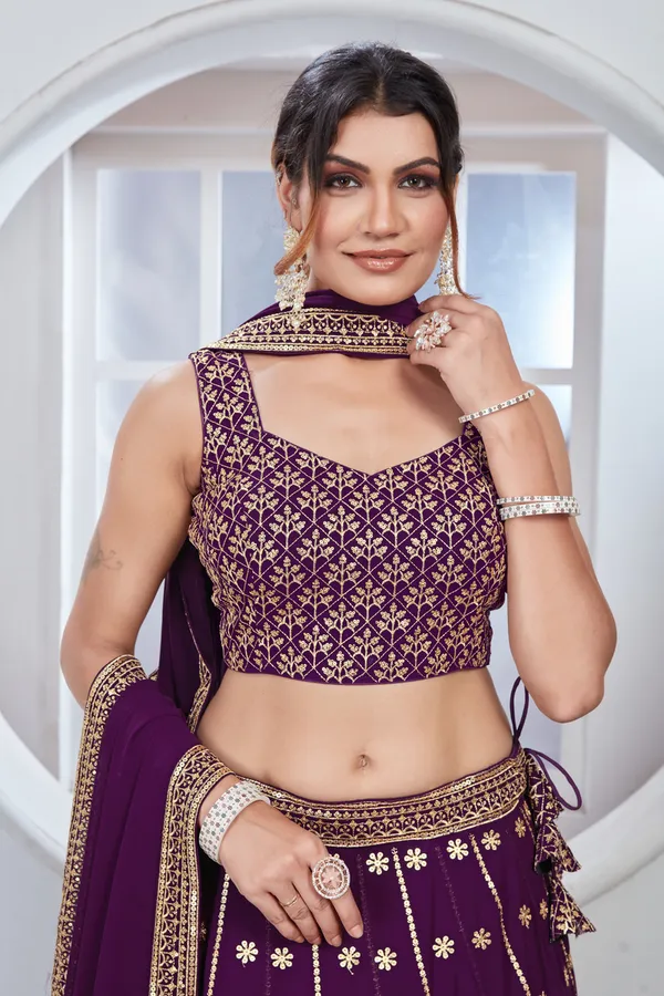 Purple_color_Sequence_&_Zari_Embroidery_work_Designer_Lehenga_Choli.