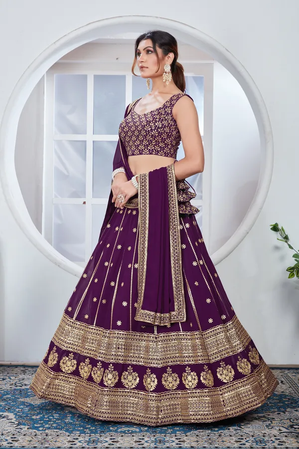 Purple_color_Sequence_&_Zari_Embroidery_work_Designer_Lehenga_Choli.
