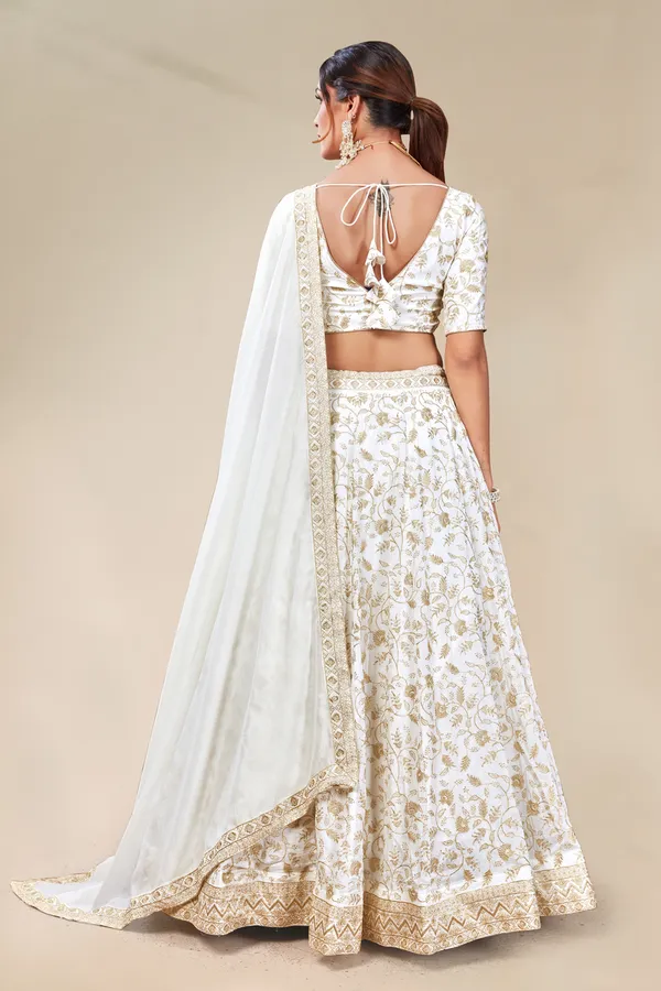 White_color_Designer_Sequence_Embroidery_work_Lehenga_choli.