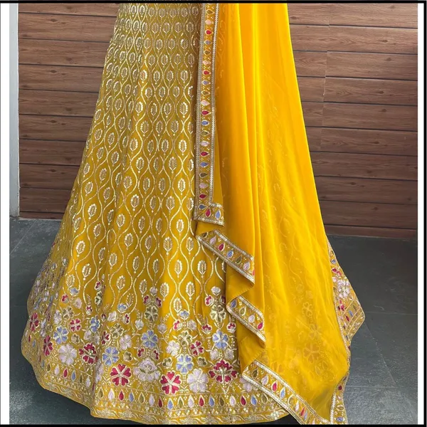Yellow_color_Sequence_Embroidery_work_Designer_Lehenga_Choli.