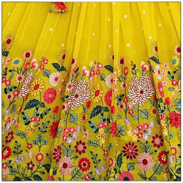 Yellow_color_Sequence_Embroidery_work_Designer_Lehenga_Choli.