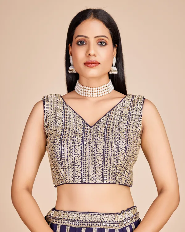 Blue_color_Sequence_Thread_work_Designer_Lehenga_Choli.