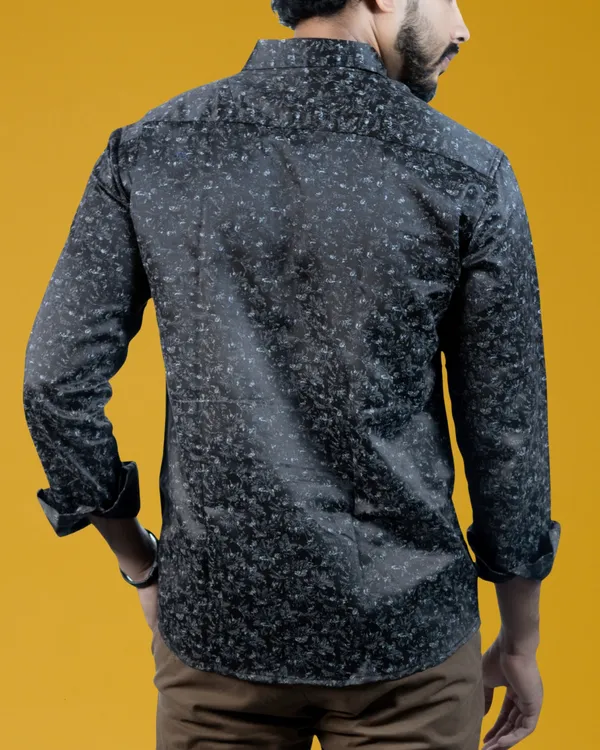 Mens__Regular_Fit_Black_Shirt_Made_With_Premium_Satin_Printed_Cotton_Fabric