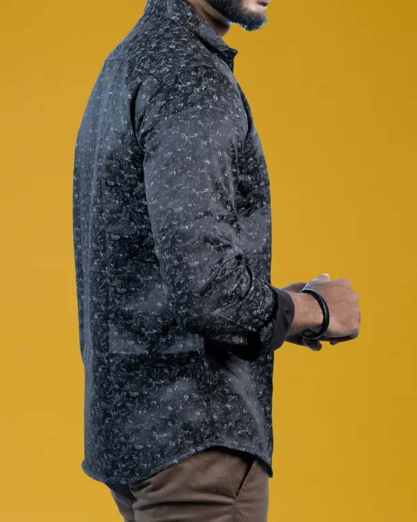 Mens__Regular_Fit_Black_Shirt_Made_With_Premium_Satin_Printed_Cotton_Fabric