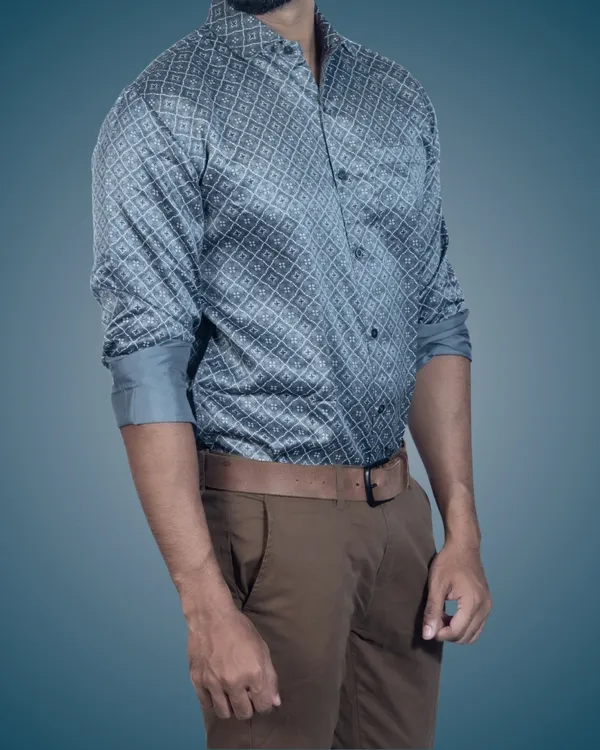 Mens__Regular_Fit_Grey_Shirt_Made_With_Premium_Satin_Printed_Cotton_Fabric