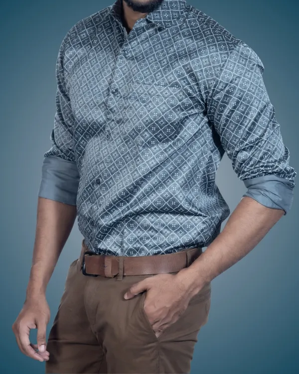 Mens__Regular_Fit_Grey_Shirt_Made_With_Premium_Satin_Printed_Cotton_Fabric