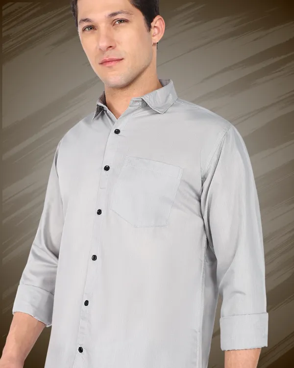 Grey_Solid_Casual_Cotton_Blend_Shirt_For_Men