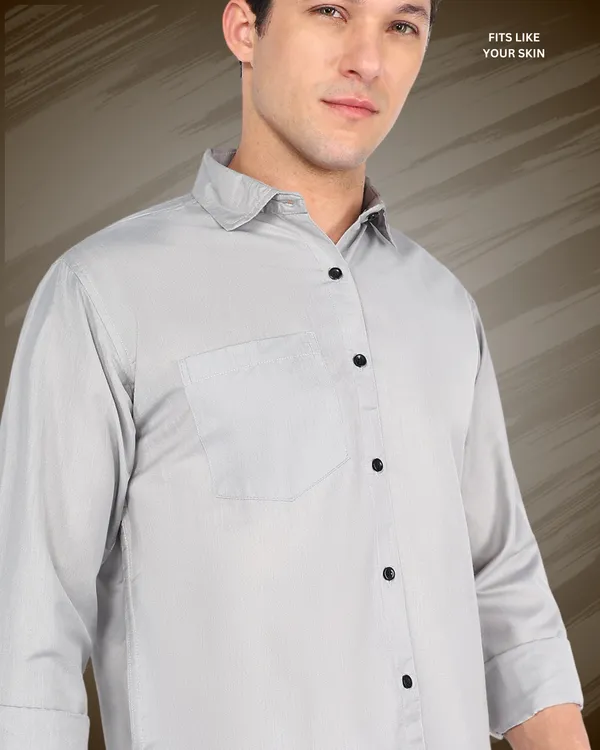 Grey_Solid_Casual_Cotton_Blend_Shirt_For_Men