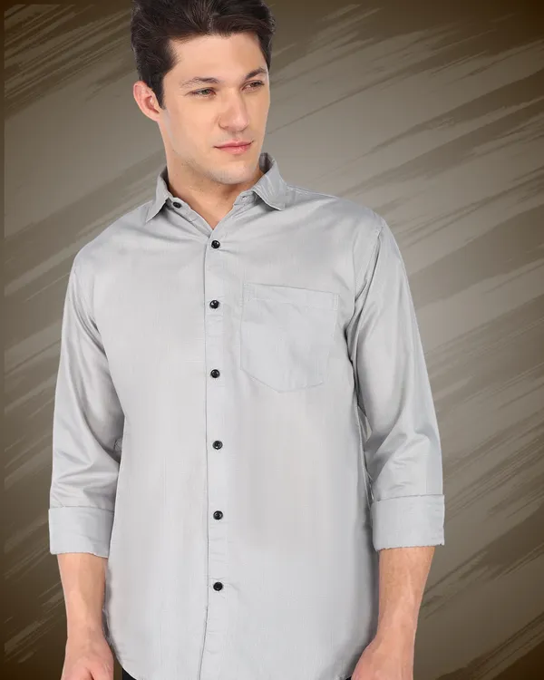 Grey_Solid_Casual_Cotton_Blend_Shirt_For_Men