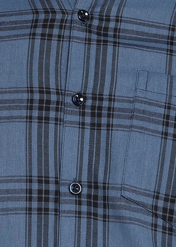 Metallic_Blue_Checkered_Casual_Cotton_Blend_Shirt_For_Men