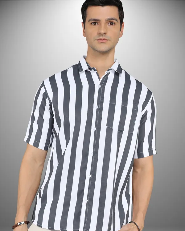 Mens_Popcorn_Textured_Striped_Grey_Shirt