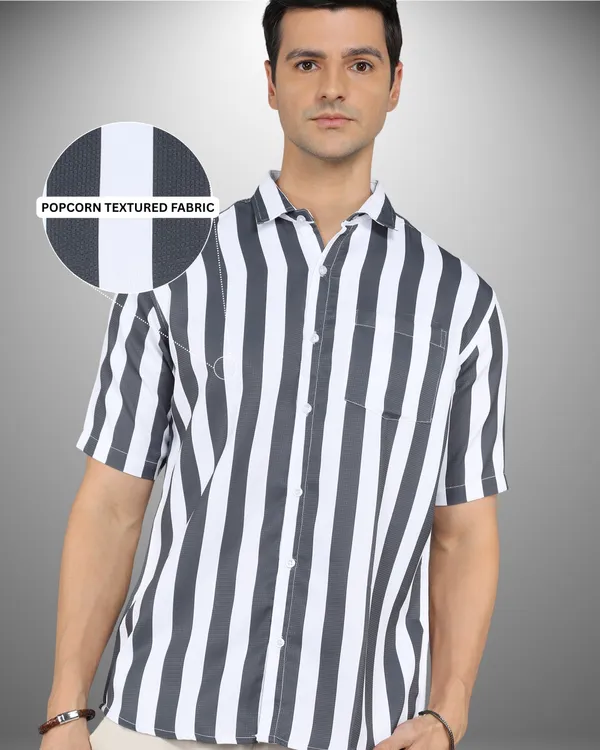 Mens_Popcorn_Textured_Striped_Grey_Shirt