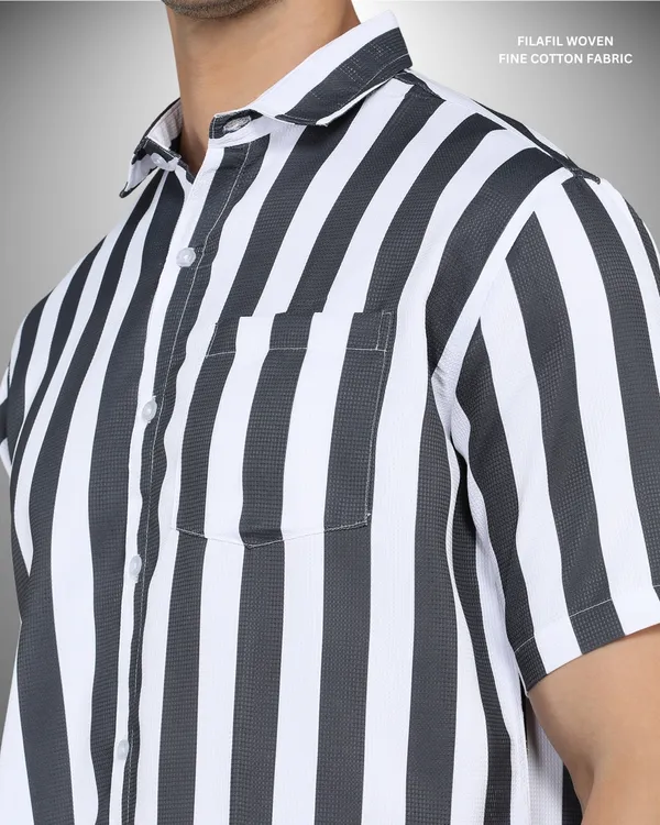 Mens_Popcorn_Textured_Striped_Grey_Shirt